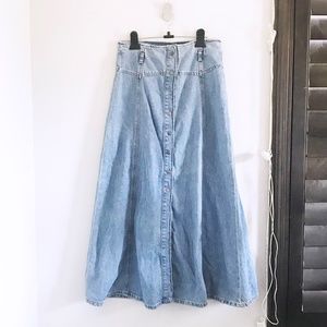 ZARA Denim Maxi Skirt